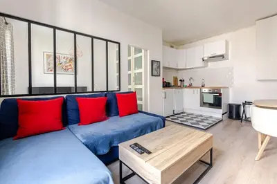 Cuisine ou kitchenette dans l'établissement F2 au calme au cœur de Paris 13