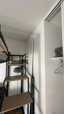 Un ou plusieurs lits superposés dans un hébergement de l'établissement Beau studio spacieux et calme dans résidence de standing
