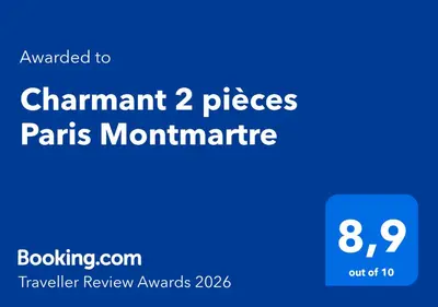 Certificat, récompense, panneau ou autre document affiché dans l'établissement Charmant 2 pièces Paris Montmartre
