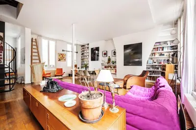 Coin salon dans l'établissement Veeve - Haut Marais Glam