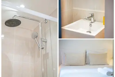 Salle de bains dans l'établissement L'Or du Temps / F2 Cosy au coeur de Saint-Ouen