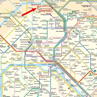 Plan de l'établissement L'Or du Temps / F2 Cosy au coeur de Saint-Ouen