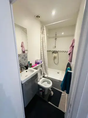 Salle de bains dans l'établissement Studio Agréable