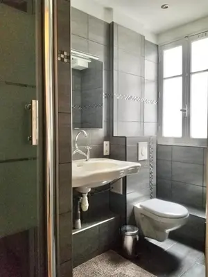 Salle de bains dans l'établissement Cozy appart near Bastille