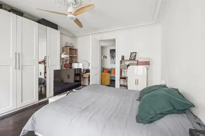 Un ou plusieurs lits dans un hébergement de l'établissement Authentique appartement 4 personnes by Weekome
