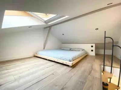 Un ou plusieurs lits dans un hébergement de l'établissement Appartement Esprit Industriel