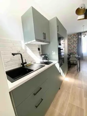 Cuisine ou kitchenette dans l'établissement Appartement Chic au calme