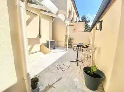 Balcon ou terrasse dans l'établissement Appartement Chic au calme