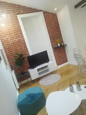 Télévision ou salle de divertissement dans l'établissement APT 2 chambres idéal professionnel à 5 minutes de Metro