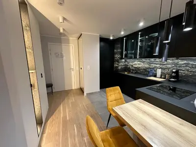Cuisine ou kitchenette dans l'établissement Elegant Apartment Minutes from Paris