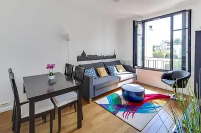 Coin salon dans l'établissement Appartement Garros - Welkeys