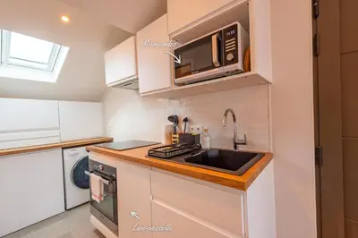 Cuisine ou kitchenette dans l'établissement Studio Le Vau