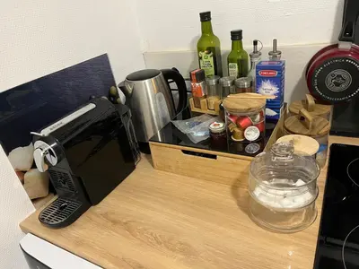 Cuisine ou kitchenette dans l'établissement Appartement paisible