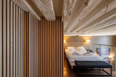 Un ou plusieurs lits dans un hébergement de l'établissement Paris 1er - Magnifique duplex