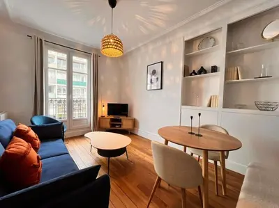 Coin salon dans l'établissement Apartment 1 Bedroom # Paris 14 # Alesia