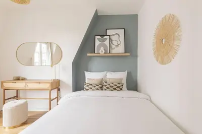 Un ou plusieurs lits dans un hébergement de l'établissement Apartment 1 Bedroom # Paris 14 # Alesia