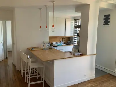 Cuisine ou kitchenette dans l'établissement Montmartre