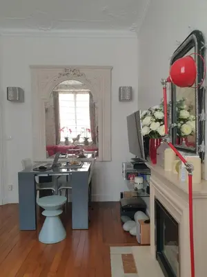 Cuisine ou kitchenette dans l'établissement Appartement haussmannien cosy