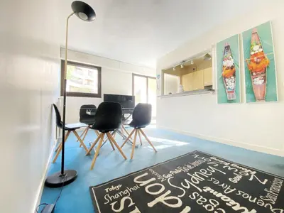 Coin salon dans l'établissement Superbe appartement terrasse