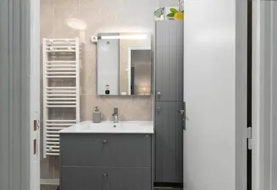 Salle de bains dans l'établissement Splendide à Oberkampf - Paris 11ème arrondissement