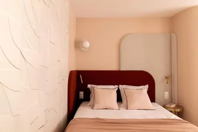Un ou plusieurs lits dans un hébergement de l'établissement La vie en Rose - 2 chambres doubles