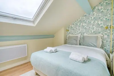 Un ou plusieurs lits dans un hébergement de l'établissement 4D#Appart 4Pers # 1 Chambre # Commerce # Paris 15#AC