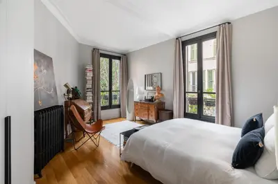 Un ou plusieurs lits dans un hébergement de l'établissement Luxe à Boulogne : Appart. Haut Standing