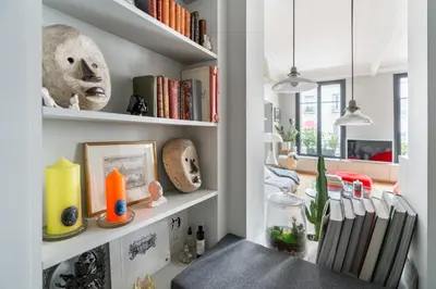 Coin salon dans l'établissement Luxe à Boulogne : Appart. Haut Standing