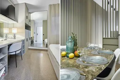 Cuisine ou kitchenette dans l'établissement Apartment Père Lachaise by Studio prestige