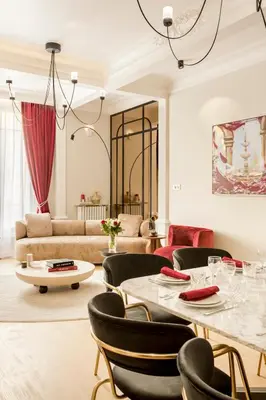 Coin salon dans l'établissement Merveil - Signature Suite - Champs Elysees -Kleber