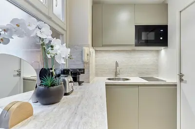 Cuisine ou kitchenette dans l'établissement Studio Center of Paris by Studio prestige