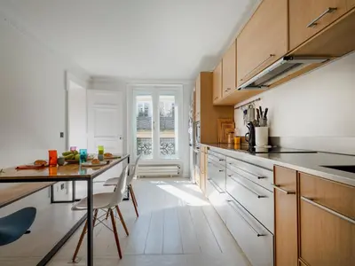 Cuisine ou kitchenette dans l'établissement Paris Center - Haussmann Elegant Residence