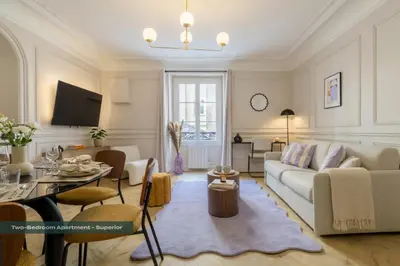 Coin salon dans l'établissement PoeticStay - Saint Lazare