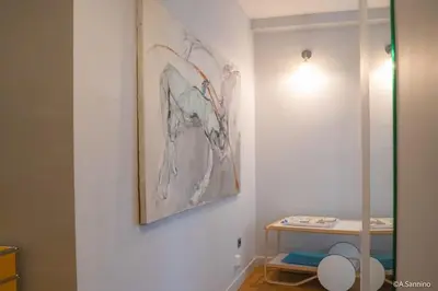 Salle de bains dans l'établissement Moderne 2 pièces en plein Paris au bord de Seine