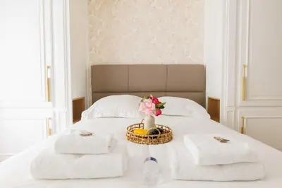 Un ou plusieurs lits dans un hébergement de l'établissement Charming apartment - 2BR-4P - Beaugrenelle