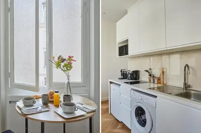 Cuisine ou kitchenette dans l'établissement Studio Arc de Triomphe by Studio prestige