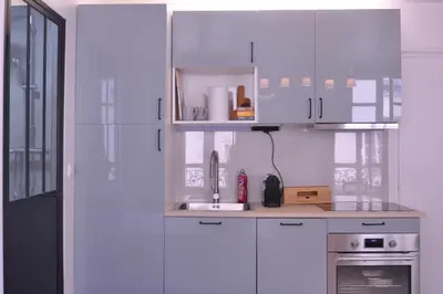 Cuisine ou kitchenette dans l'établissement Appt Paris11 Charonne