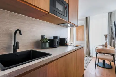 Cuisine ou kitchenette dans l'établissement Petit Refuge Urbain - Paris 11