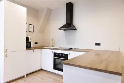 Cuisine ou kitchenette dans l'établissement Cosy apartment - 4BR-12P - Canal Saint-Martin