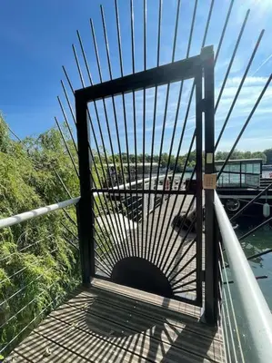 Balcon ou terrasse dans l'établissement Dépaysement Art déco sur Seine à 2 pas de Paris