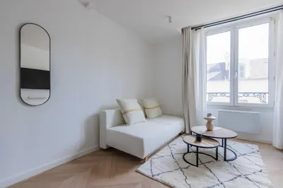 Un ou plusieurs lits dans un hébergement de l'établissement Charming apartment - 1BR-4P - Le Marais