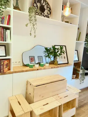 Bibliothèque dans l'appartement