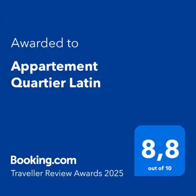 Certificat, récompense, panneau ou autre document affiché dans l'établissement Appartement Quartier Latin