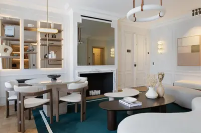 Coin salon dans l'établissement TheLander - Serviced Apartments in Champs Elysées