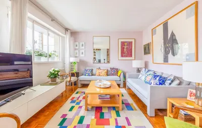 Coin salon dans l'établissement Awesome Apartment In Paris With Wifi