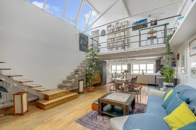 Coin salon dans l'établissement Paris Super Loft Overtop