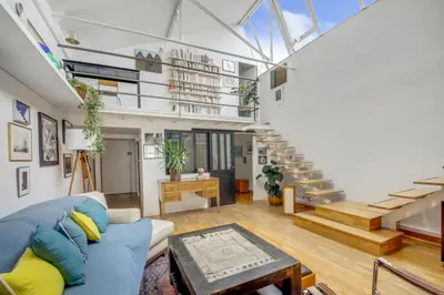 Coin salon dans l'établissement Paris Super Loft Overtop