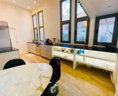 Cuisine ou kitchenette dans l'établissement Maison/loft Paris 14eme