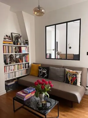 Coin salon dans l'établissement Appartement d'architecte, Paris-République 2P