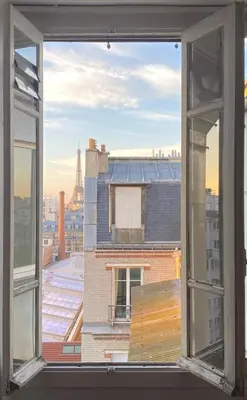 Balcon ou terrasse dans l'établissement Studio chic Paris Tour Eiffel Near Eiffel tower 7th floor